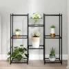 vidaXL blomsterstativ 83x25x80 cm jern sort - Planteborde
