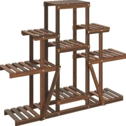 vidaXL blomsterstativ 110x25x98 cm massivt fyrretræ - Planteborde