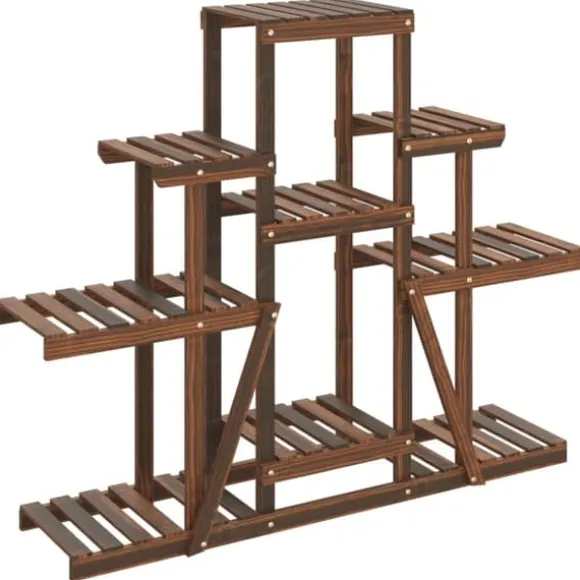 vidaXL blomsterstativ 110x25x98 cm massivt fyrretræ - Planteborde