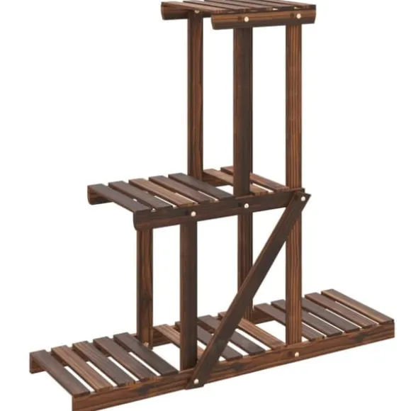 vidaXL blomsterstativ 81x25x75,5 cm massivt fyrretræ - Planteborde