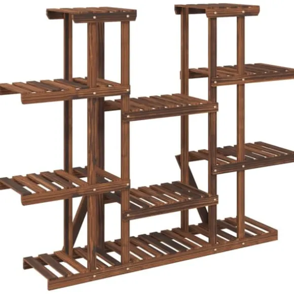 vidaXL blomsterstativ 110x25x110,5 cm massivt fyrretræ - Planteborde