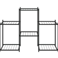 vidaXL blomsterstativ 83x25x60 cm jern sort - Planteborde