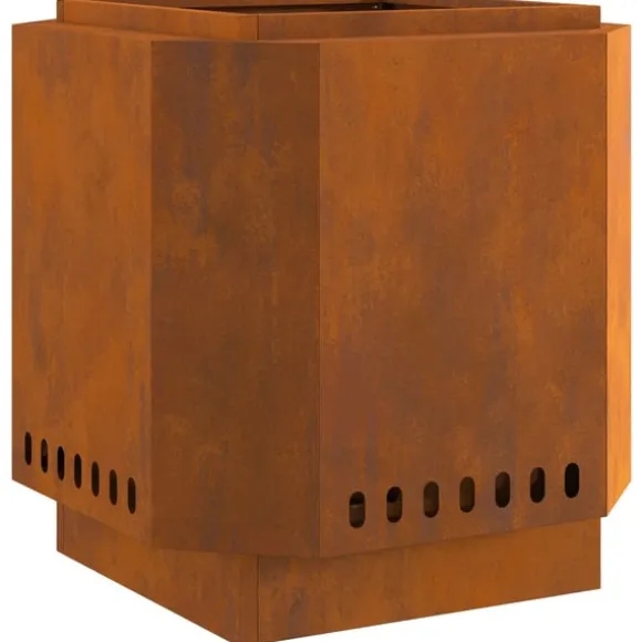 vidaXL Bålsted Brun 48 x 48 x 51 cm Forvitret stål