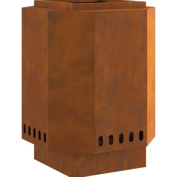 vidaXL Bålsted Brun 38 x 38 x 51 cm Forvitret stål
