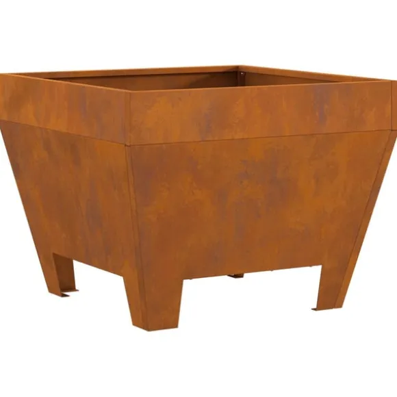 vidaXL Bålsted Brun 50 x 50 x 38 cm Forvitret stål