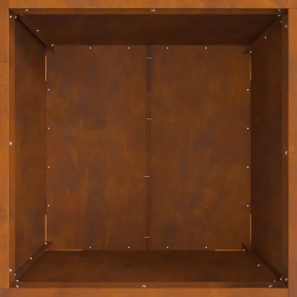 vidaXL Bålsted Brun 50 x 50 x 38 cm Forvitret stål