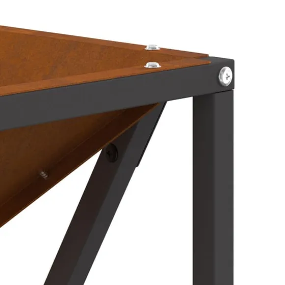 vidaXL Bålsted Brun 50 x 50 x 35 cm Forvitret stål
