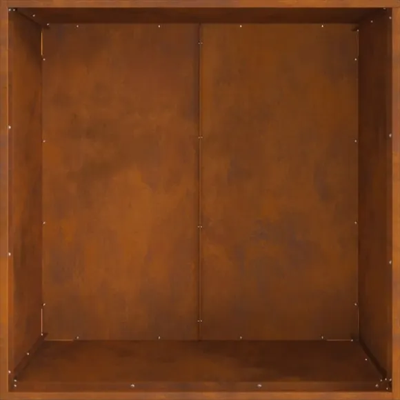 vidaXL Bålsted Brun 80 x 80 x 43 cm Forvitret stål