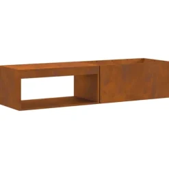 vidaXL Bålsted Brun 160 x 45 x 35 cm Forvitret stål
