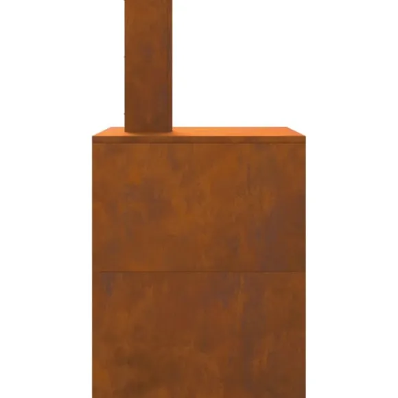 vidaXL Bålsted Brun 80 x 50 x 96 cm Forvitret stål