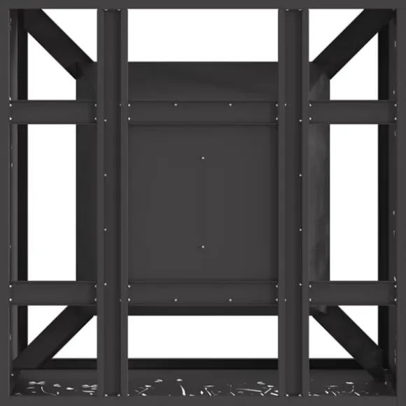 vidaXL Bålsted Sort 60 x 60 x 30 cm Koldvalset stål