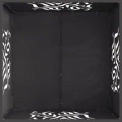 vidaXL Bålsted Sort 60 x 60 x 40 cm Koldvalset stål