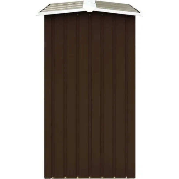 vidaXL brændeskur 172 x 91 x 154 cm galvaniseret stål brun - Brændekurve – tilbehør