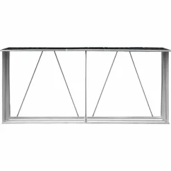 vidaXL brændeskur til haven 330x84x152 cm galvaniseret stål antracitgrå