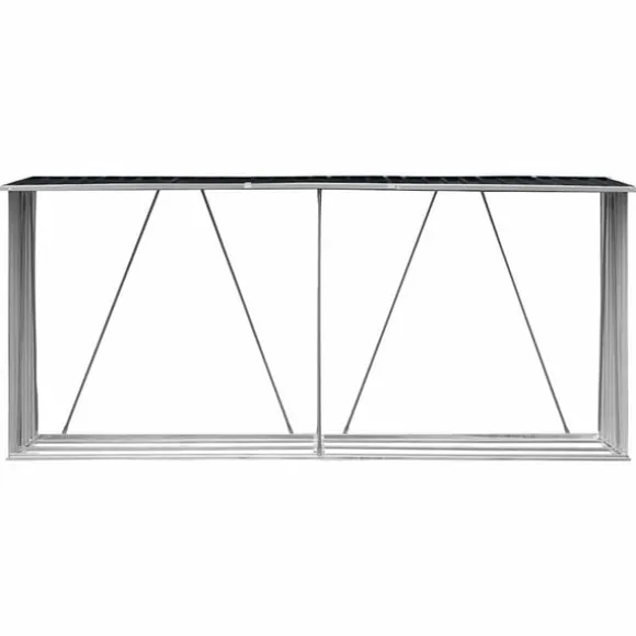 vidaXL brændeskur til haven 330x84x152 cm galvaniseret stål antracitgrå