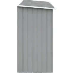 vidaXL brændeskur til haven galvaniseret stål 330x84x152 cm grå