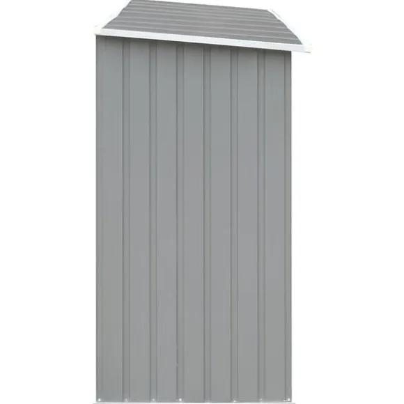 vidaXL brændeskur til haven galvaniseret stål 330x84x152 cm grå