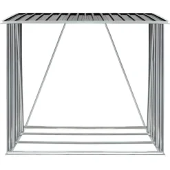 vidaXL brændeskur til haven 163x83x154 cm galvaniseret stål antracitgrå