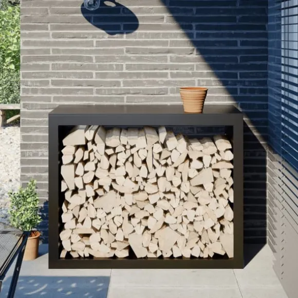 vidaXL brændestativ 100x40x80 cm stål sort
