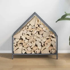 vidaXL brændestativ 60x25x60 cm koldvalset stål antracitgrå