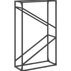 vidaXL brændestativ 60x25x100 cm koldvalset stål sort