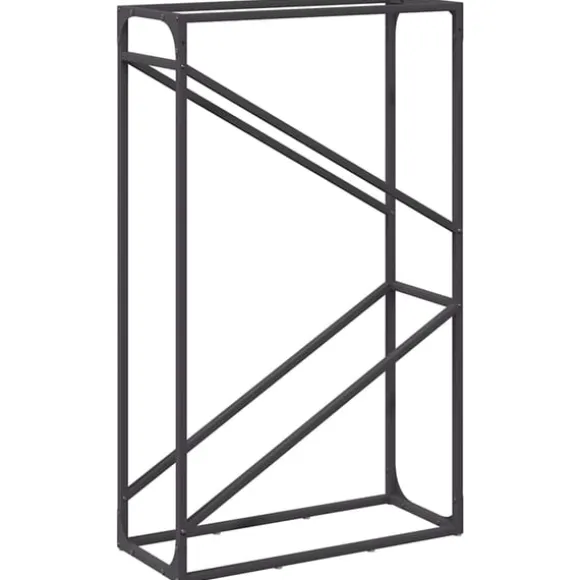 vidaXL brændestativ 60x25x100 cm koldvalset stål sort