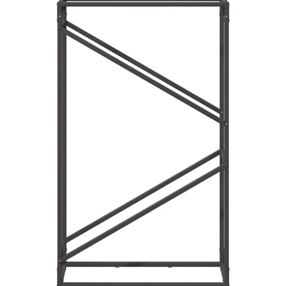 vidaXL brændestativ 60x25x100 cm koldvalset stål sort