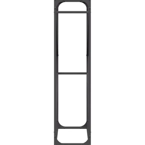 vidaXL brændestativ 60x25x100 cm koldvalset stål sort