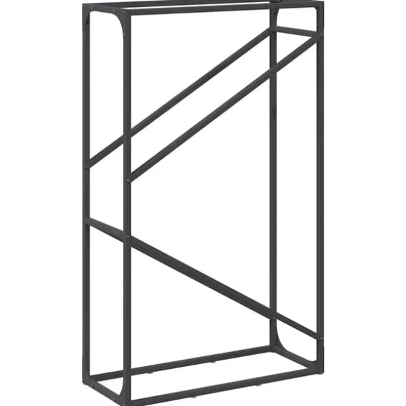 vidaXL brændestativ 60x25x100 cm koldvalset stål sort