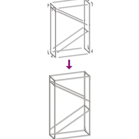 vidaXL brændestativ 60x25x100 cm koldvalset stål sort