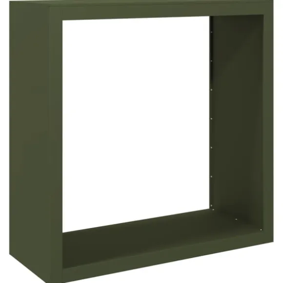 vidaXL brændestativ 100x40x100 cm stål grøn