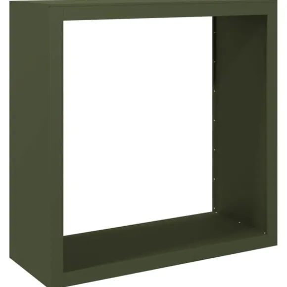 vidaXL brændestativ 100x40x100 cm stål grøn