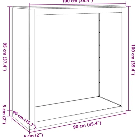 vidaXL brændestativ 100x40x100 cm stål grøn