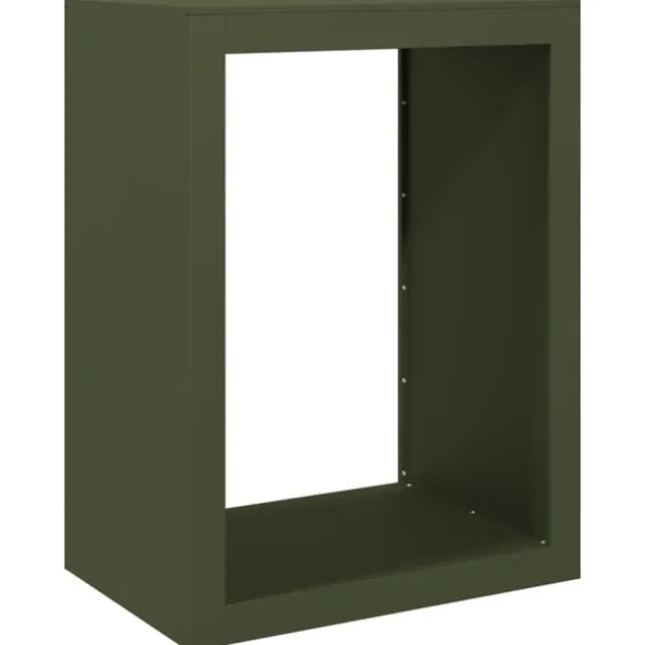 vidaXL brændestativ 60x40x80 cm stål grøn