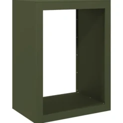vidaXL brændestativ 60x40x80 cm stål grøn