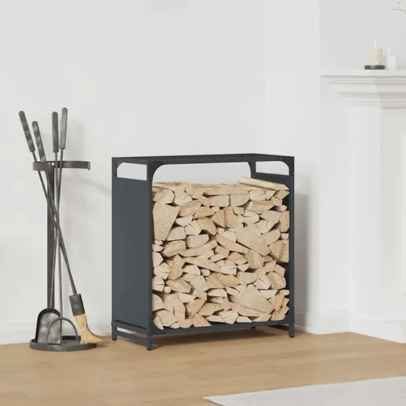 vidaXL brændestativ 60x28x65 cm koldvalset stål antracitgrå