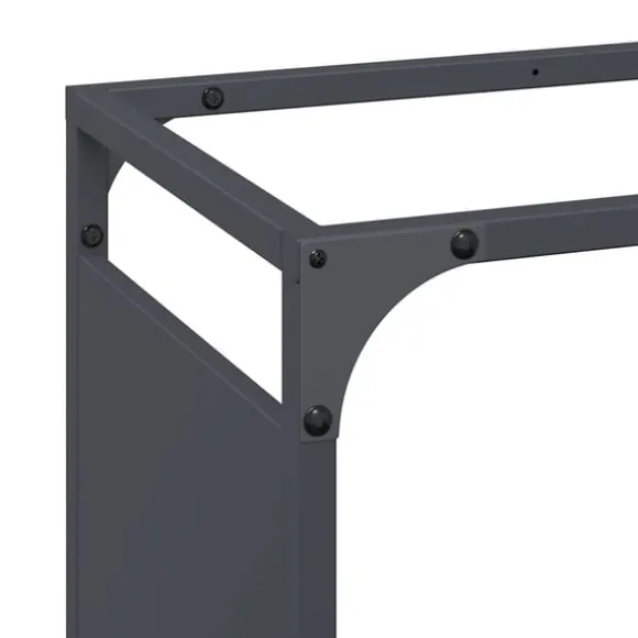 vidaXL brændestativ 60x28x65 cm koldvalset stål antracitgrå