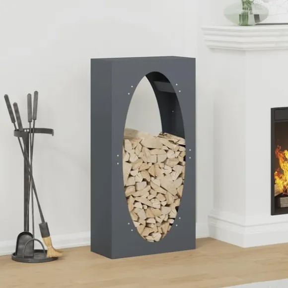 vidaXL brændestativ 50x23x100 cm koldvalset stål antracitgrå