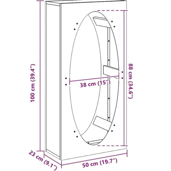 vidaXL brændestativ 50x23x100 cm koldvalset stål antracitgrå