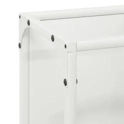 vidaXL brændestativ 25x25x60 cm koldvalset stål hvid