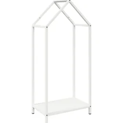 vidaXL brændestativ 40x25x90 cm koldvalset stål hvid