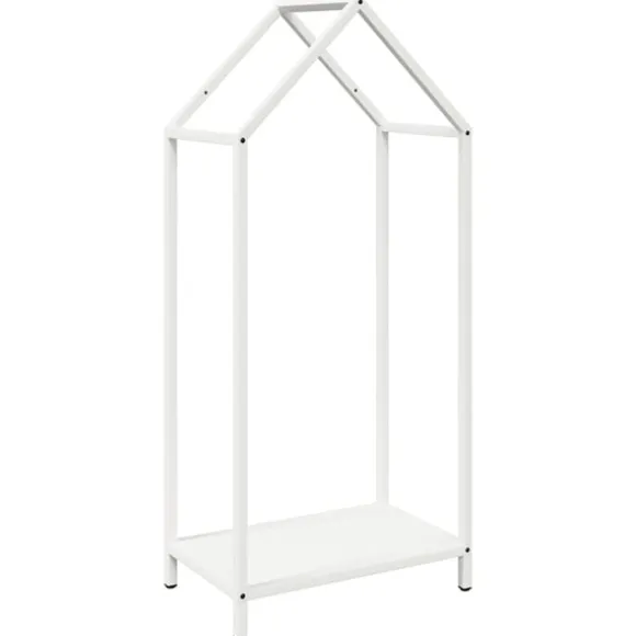 vidaXL brændestativ 40x25x90 cm koldvalset stål hvid