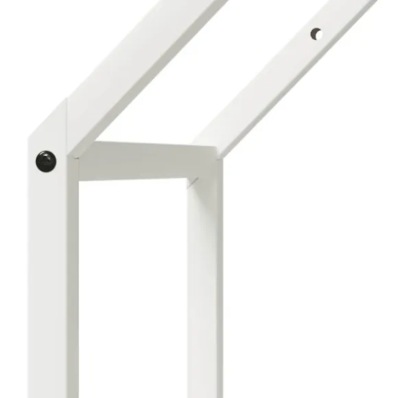 vidaXL brændestativ 40x25x90 cm koldvalset stål hvid