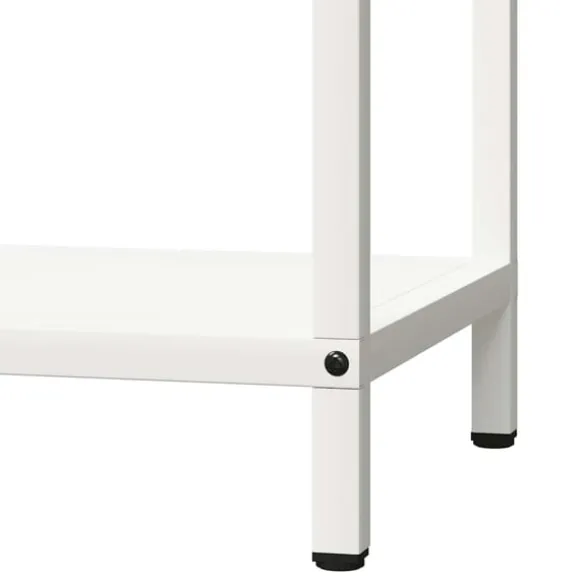 vidaXL brændestativ 40x25x90 cm koldvalset stål hvid