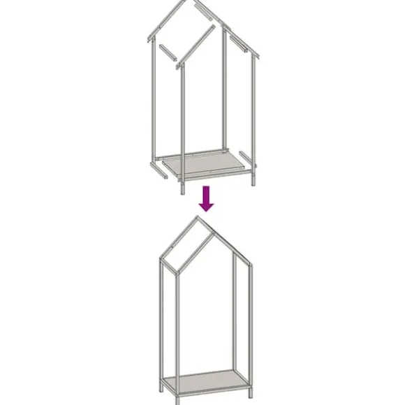 vidaXL brændestativ 40x25x90 cm koldvalset stål hvid