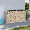 vidaXL brændestativ 180x45x100 cm galvaniseret stål lysegrå - Brændekurve