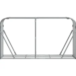 vidaXL brændestativ 180x45x100 cm galvaniseret stål lysegrå - Brændekurve