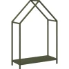 vidaXL brændestativ 60x25x90 cm koldvalset stål olivengrøn