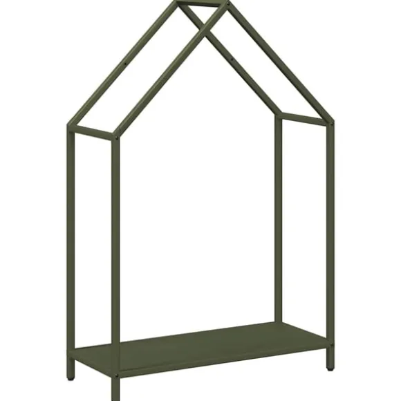 vidaXL brændestativ 60x25x90 cm koldvalset stål olivengrøn