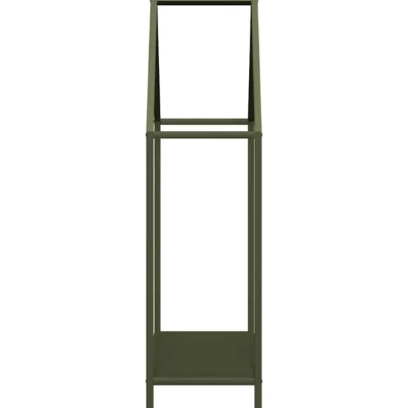 vidaXL brændestativ 60x25x90 cm koldvalset stål olivengrøn